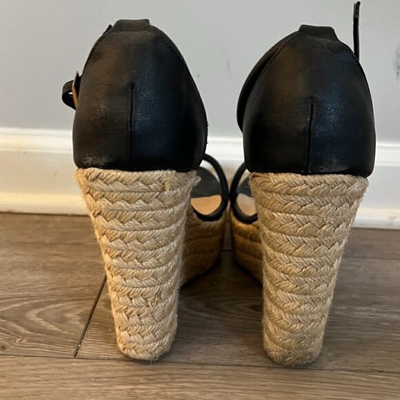Bamboo Espadrilles Size 10 Open Toe - Picture 7 of 7